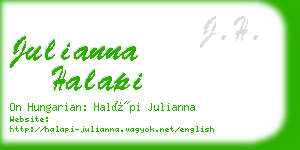 julianna halapi business card